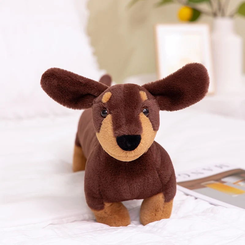 Most Adorable Standing Chocolate Dachshund Stuffed Animal Plush Toys-Stuffed Animals-Dachshund,Dog Memorial Gifts,Stuffed Animal-Dachshund-Medium-7