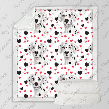 Most Precious Dalmatian Love Soft Warm Fleece Blanket 1 360x
