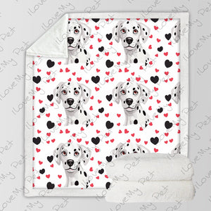 Most Precious Dalmatian Love Soft Warm Fleece Blanket-Blanket-Blankets, Dalmatian, Home Decor-11