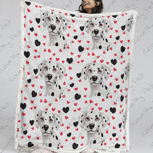 Most Precious Dalmatian Love Soft Warm Fleece Blanket-Blanket-Blankets, Dalmatian, Home Decor-12