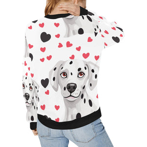 Most Precious Dalmatian Love Women's Sweatshirt-Apparel-Apparel, Dalmatian, Sweatshirt-2