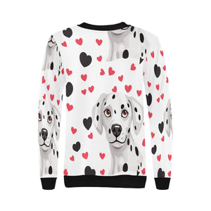 Most Precious Dalmatian Love Women's Sweatshirt-Apparel-Apparel, Dalmatian, Sweatshirt-4