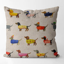 Load image into Gallery viewer, Multi-Colored Dachshunds Cushion Covers-Cushion Cover-Cushion Cover, Dachshund, Dogs, Home Decor-10