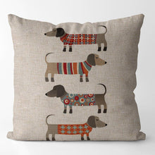 Load image into Gallery viewer, Multi-Colored Dachshunds Cushion Covers-Cushion Cover-Cushion Cover, Dachshund, Dogs, Home Decor-16