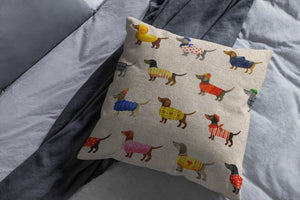 Multi-Colored Dachshunds Cushion Covers-Cushion Cover-Cushion Cover, Dachshund, Dogs, Home Decor-31