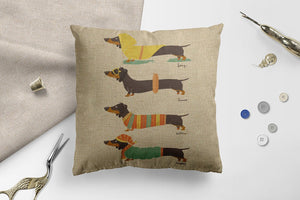 Multi-Colored Dachshunds Cushion Covers-Cushion Cover-Cushion Cover, Dachshund, Dogs, Home Decor-33