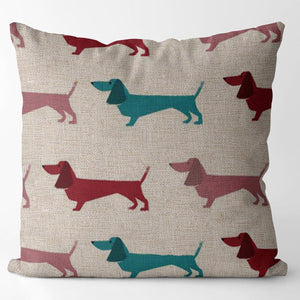 Multi-Colored Dachshunds Cushion Covers-Cushion Cover-Cushion Cover, Dachshund, Dogs, Home Decor-3