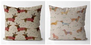 Multi-Colored Dachshunds Cushion Covers-Cushion Cover-Cushion Cover, Dachshund, Dogs, Home Decor-40
