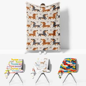 Multi-Colored Dachshunds Cushion Covers-Cushion Cover-Cushion Cover, Dachshund, Dogs, Home Decor-42
