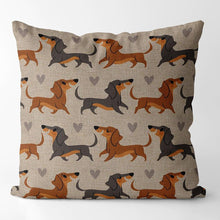 Load image into Gallery viewer, Multi-Colored Dachshunds Cushion Covers-Cushion Cover-Cushion Cover, Dachshund, Dogs, Home Decor-4