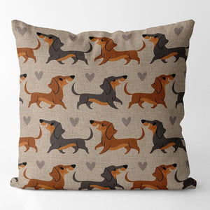 Multi-Colored Dachshunds Cushion Covers-Cushion Cover-Cushion Cover, Dachshund, Dogs, Home Decor-4
