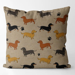 Multi-Colored Dachshunds Cushion Covers-Cushion Cover-Cushion Cover, Dachshund, Dogs, Home Decor-9