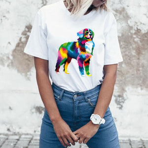 Multicolor Bernese Mountain Dog Women’s T-Shirt-Apparel-Apparel, Bernese Mountain Dog, Dogs, T Shirt-6