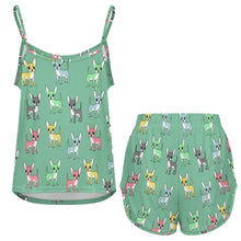 Load image into Gallery viewer, Multicolor Chihuahuas Love Women's Cami and Shorts Pajama Set-13