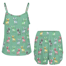 Load image into Gallery viewer, Multicolor Chihuahuas Love Women's Cami and Shorts Pajama Set-14