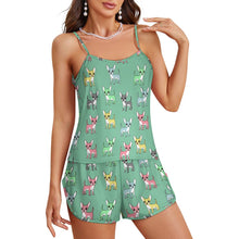 Load image into Gallery viewer, Multicolor Chihuahuas Love Women's Cami and Shorts Pajama Set-15
