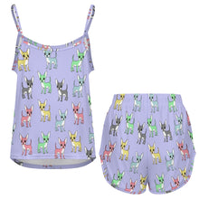 Load image into Gallery viewer, Multicolor Chihuahuas Love Women's Cami and Shorts Pajama Set-20