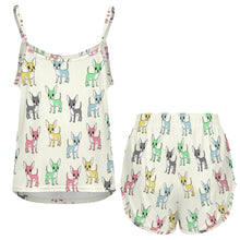 Load image into Gallery viewer, Multicolor Chihuahuas Love Women's Cami and Shorts Pajama Set-5