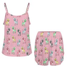 Load image into Gallery viewer, Multicolor Chihuahuas Love Women's Cami and Shorts Pajama Set-7