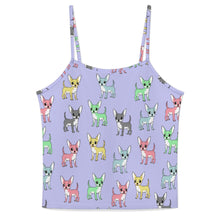 Load image into Gallery viewer, Multicolor Chihuahuas Love Women's Cami and Shorts Pajama Set-XS-LightSteelBlue-19