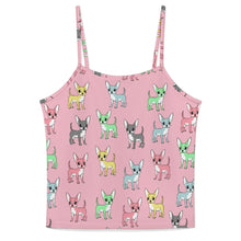 Load image into Gallery viewer, Multicolor Chihuahuas Love Women's Cami and Shorts Pajama Set-XS-Pink7-4