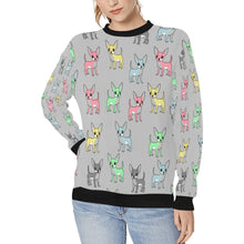 Load image into Gallery viewer, Multicolor Chihuahuas Love Women&#39;s Sweatshirt-Apparel-Apparel, Chihuahua, Sweatshirt-Silver-XS-11