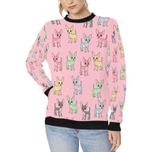 Load image into Gallery viewer, Multicolor Chihuahuas Love Women&#39;s Sweatshirt-Apparel-Apparel, Chihuahua, Sweatshirt-Pink-XS-5