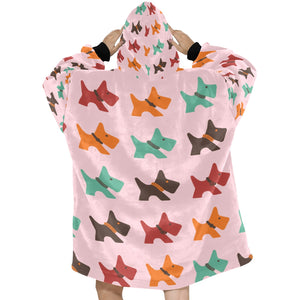 Multicolor Scottie Dog Love Blanket Hoodie for Women-Apparel-Blanket Hoodie, Blankets, Scottish Terrier-7