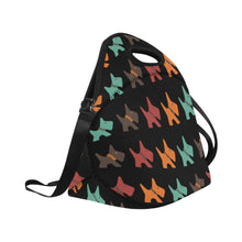 Load image into Gallery viewer, Multicolor Scottie Love Neoprene Lunch Bag-Accessories-Accessories,Bags,Lunch Bags,Scottish Terrier-10
