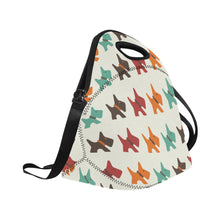 Load image into Gallery viewer, Multicolor Scottie Love Neoprene Lunch Bag-Accessories-Accessories,Bags,Lunch Bags,Scottish Terrier-6