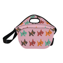 Load image into Gallery viewer, Multicolor Scottie Love Neoprene Lunch Bag-Accessories-Accessories,Bags,Lunch Bags,Scottish Terrier-7