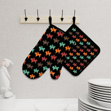 Load image into Gallery viewer, Multicolor Scottie Love Oven Mitts and Pot Holder Set-Kitchen Decor-Accessories,Dog Mom Gifts,Scottish Terrier-4