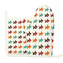 Load image into Gallery viewer, Multicolor Scottie Love Oven Mitts and Pot Holder Set-Kitchen Decor-Accessories,Dog Mom Gifts,Scottish Terrier-5