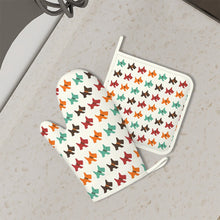 Load image into Gallery viewer, Multicolor Scottie Love Oven Mitts and Pot Holder Set-Kitchen Decor-Accessories,Dog Mom Gifts,Scottish Terrier-1
