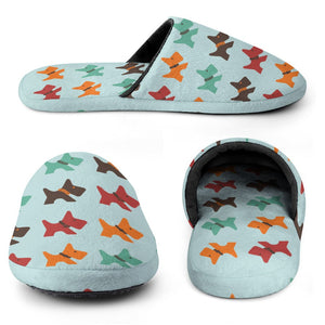 Multicolor Westie Love Women's Cotton Mop Slippers-Footwear-Accessories, Slippers, West Highland Terrier-13