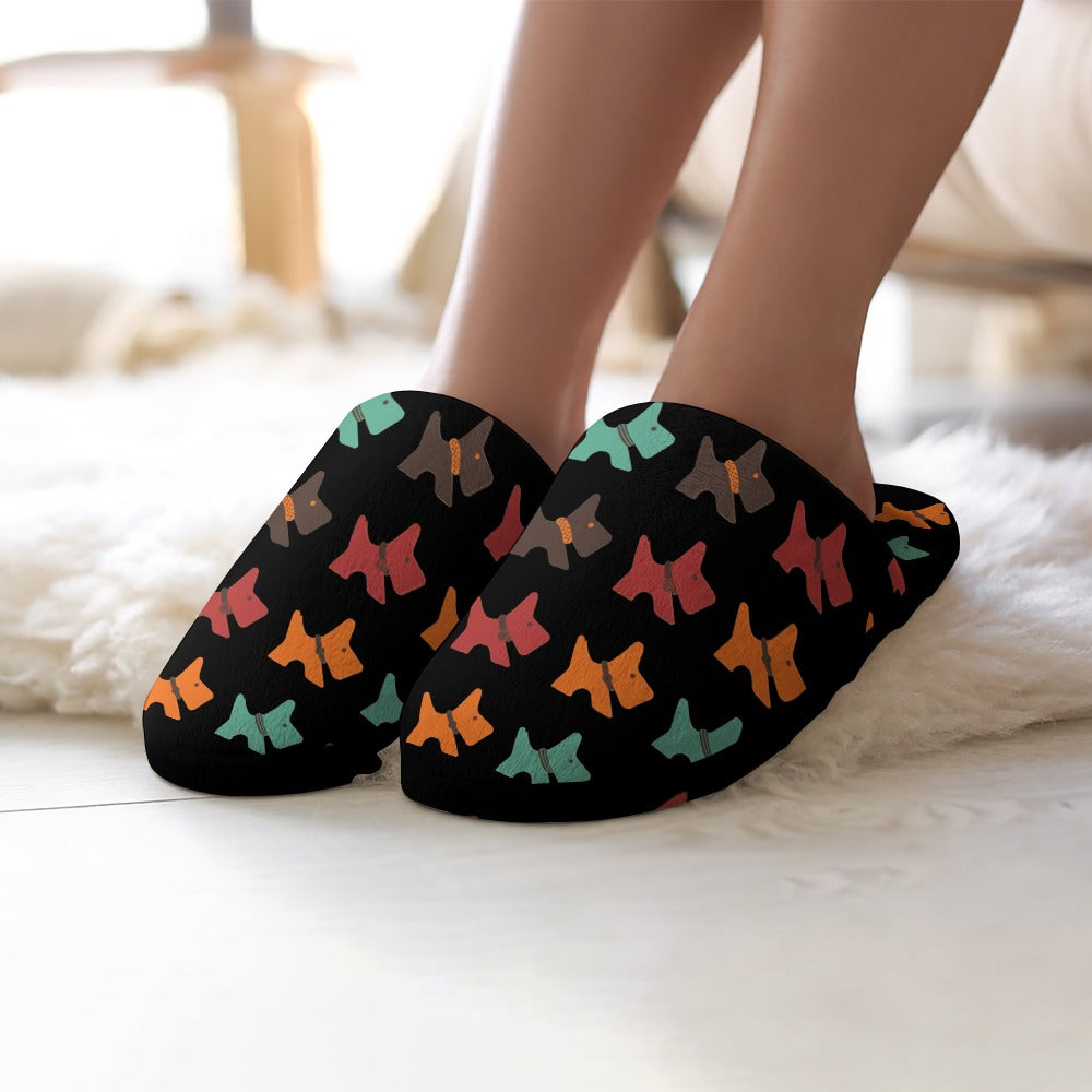 Multicolor Westie Love Women's Cotton Mop Slippers-Footwear-Accessories, Slippers, West Highland Terrier-3