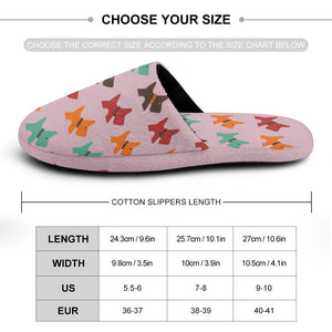 Multicolor Westie Love Women's Cotton Mop Slippers-Footwear-Accessories, Slippers, West Highland Terrier-36-37_（5.5-6）-Pink1-7