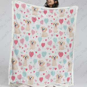 Multicolor Yellow Labrador Love Soft Warm Fleece Blanket-Blanket-Blankets, Home Decor, Labrador-13