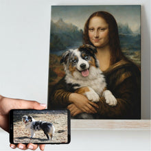Load image into Gallery viewer, My Australian Shepherd with Mona Lisa Personalized Renaissance Dog Portrait-Personalized Dog Gifts-Cavalier King Charles Spaniel,Dog Art,Dog Dad Gifts,Dog Mom Gifts,Home Decor,Personalize Artwork,Poster-2