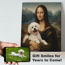 Load image into Gallery viewer, My Basset with Mona Lisa Personalized Renaissance Dog Portrait-Personalized Dog Gifts-Basset Hound,Dog Art,Dog Dad Gifts,Dog Mom Gifts,Home Decor,Personalize Artwork,Poster-6