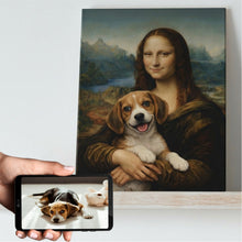 Load image into Gallery viewer, My Beagle with Mona Lisa Personalized Renaissance Dog Portrait-Personalized Dog Gifts-Beagle,Dog Art,Dog Dad Gifts,Dog Mom Gifts,Home Decor,Personalize Artwork,Poster-11