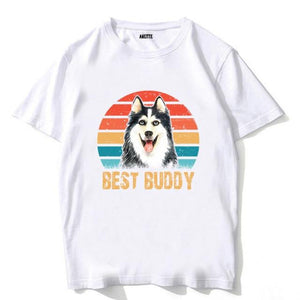 My Best Buddy is a Husky Mens T Shirt-Apparel-Apparel, Dogs, Shirt, Siberian Husky, T Shirt, Z1-2