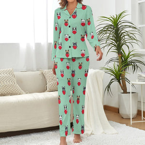 My Biggest Love French Bulldog Pajamas Set for Women - 5 Colors-Pajamas-Apparel, French Bulldog, Pajamas-14