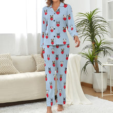 Load image into Gallery viewer, My Biggest Love French Bulldog Pajamas Set for Women - 5 Colors-Pajamas-Apparel, French Bulldog, Pajamas-Light Blue-S-1