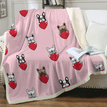 Load image into Gallery viewer, My Biggest Love French Bulldog Soft Warm Fleece Blanket - 4 Colors-Blanket-Blankets, French Bulldog, Home Decor-13