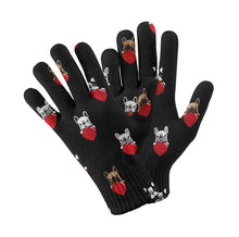 Load image into Gallery viewer, My Biggest Love French Bulldog Touch Screen Gloves-Accessories-Accessories, Dog Dad Gifts, Dog Mom Gifts, French Bulldog, Gloves-Black-1