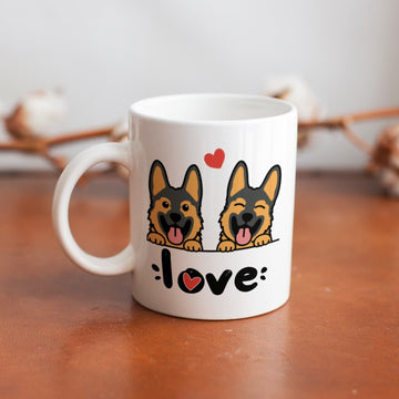 My Biggest Love German Shepherd Coffee Mug 360x