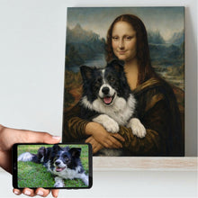 Load image into Gallery viewer, My Border Collie with Mona Lisa Personalized Renaissance Dog Portrait-Personalized Dog Gifts-Border Collie,Dog Art,Dog Dad Gifts,Dog Mom Gifts,Home Decor,Personalize Artwork,Poster-1
