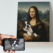 Load image into Gallery viewer, My Boston Terrier with Mona Lisa Personalized Renaissance Dog Portrait-Personalized Dog Gifts-Dog Art,Dog Dad Gifts,Dog Mom Gifts,Home Decor,Personalize Artwork,Poster-1