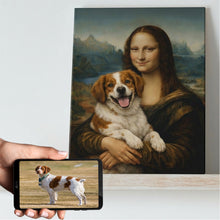 Load image into Gallery viewer, My Brittany with Mona Lisa Personalized Renaissance Dog Portrait-Personalized Dog Gifts-Brittany Spaniel,Dog Art,Dog Dad Gifts,Dog Mom Gifts,Home Decor,Personalize Artwork,Poster-1